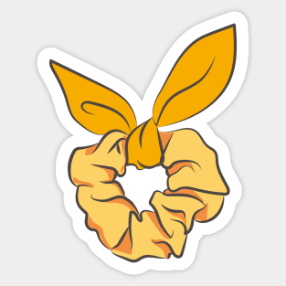 cute hair scrunchie Sticker